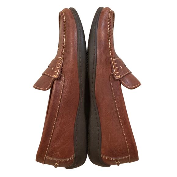 Johnston & Murphy Mens Shoes Size 11 Brown Leather Penny Loafers Classic Casual - Picture 8 of 14